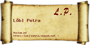 Lőbl Petra névjegykártya